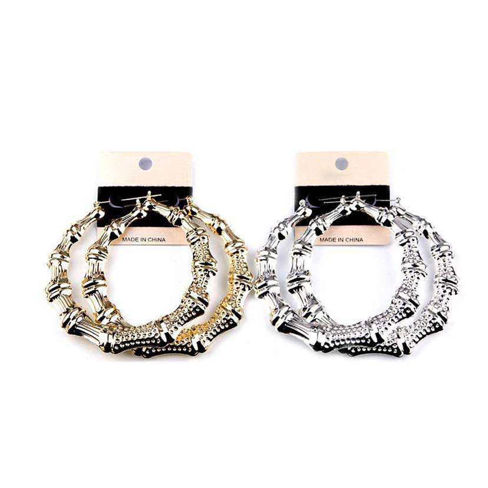 OVERSIZED BAMBOO EARRINGS